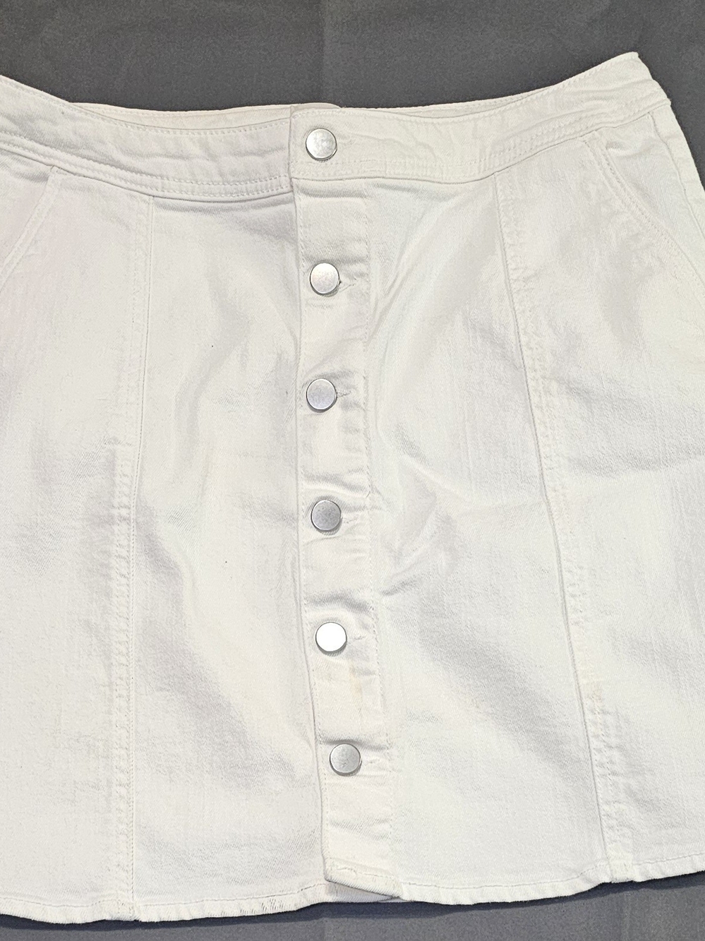 a.n.a White Button-Front Mini Skirt